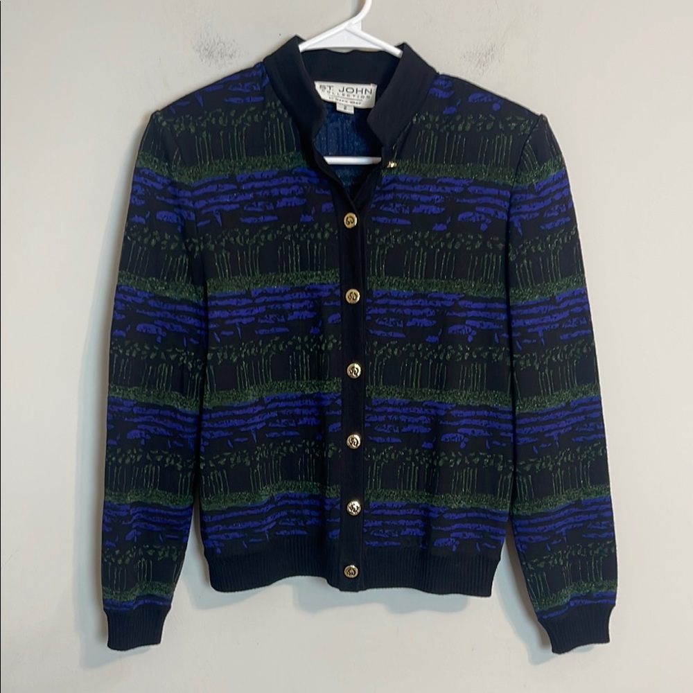 St. John collection by Marie Gray button-down cardigan jacket size 2